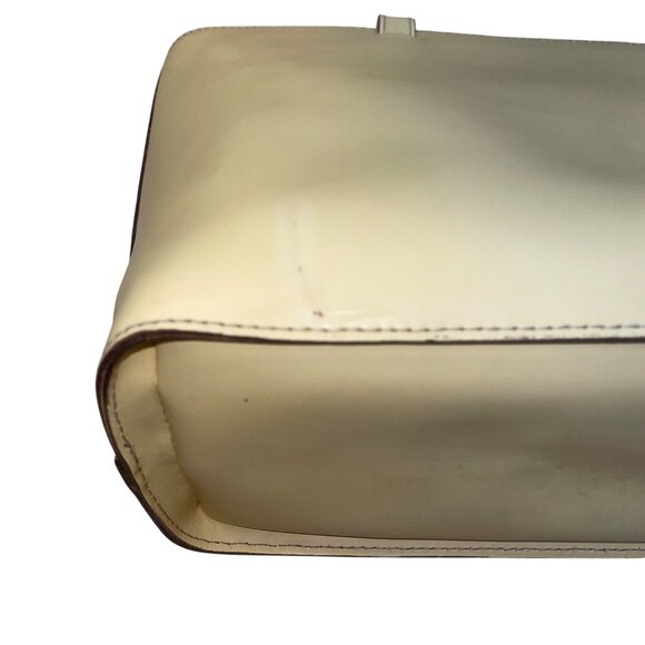 Lamarthe Women’s Yellow Embroidered Leather Flower Charm Shoulder Tote Bag - Picture 12 of 14